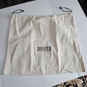 Duluth Trading Co Light Tan Canvas Drawstring Dust Bag Approx 17.5" x 21" Large